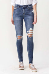 Lovervet Hayden High Rise Skinny Jeans - Full Size Range, Distressed Chic Denim